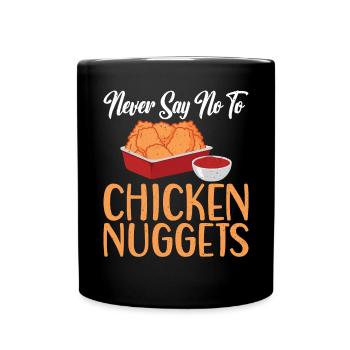Chicken Nugget Geschenke - Tasse einfarbig - Schwarz - Vorne