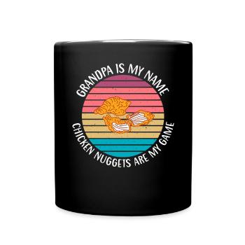 Chicken Nugget Geschenke - Tasse einfarbig - Schwarz - Vorne