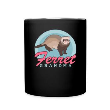 Ferret Grandma Ferret Owner Gift - Full Colour Mug - black - Front
