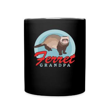 Ferret Grandpa Ferret Owner Gift - Full Colour Mug - black - Front