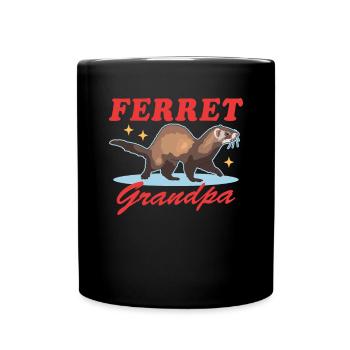 Ferret Grandpa | Ferret Owner Gift - Full Colour Mug - black - Front