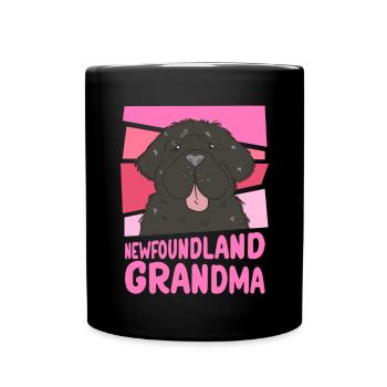 Newfoundland Grandma Dog Dog Owner Gift - Full Colour Mug - black - Front