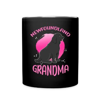 Newfoundland Grandma Dog Owner Dog Gift - Full Colour Mug - black - Front