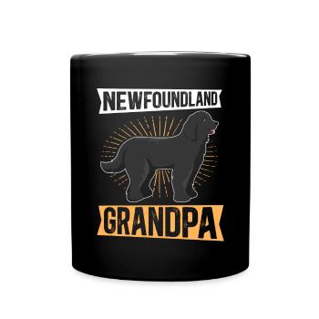 Newfoundland Grandpa Dog Owner Gift - Full Colour Mug - black - Front