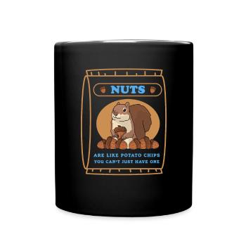 Süßes Eichhörnchen Grauhörnchen Geschenk - Tasse einfarbig - Schwarz - Vorne