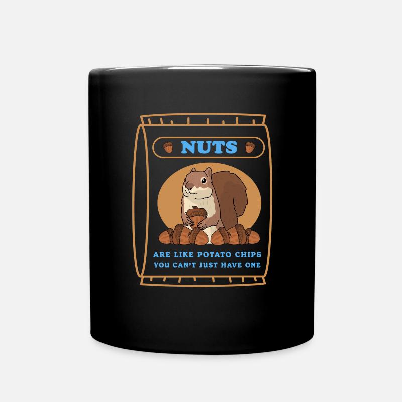 Süßes Eichhörnchen Grauhörnchen Geschenk - Tasse einfarbig - Schwarz