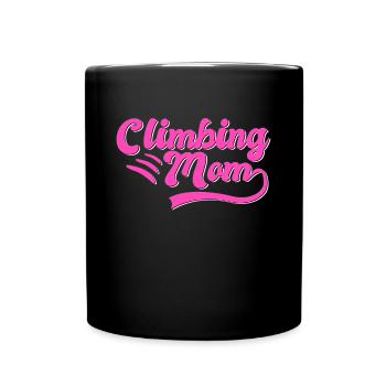 Climbing Mama Gift - Full Colour Mug - black - Front