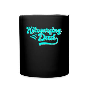Kite surfen Papa Geschenk - Tasse einfarbig - Schwarz - Vorne