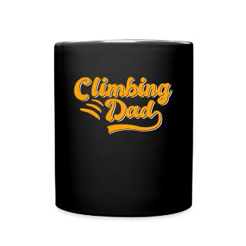 Climbing Papa Gift - Full Colour Mug - black - Front