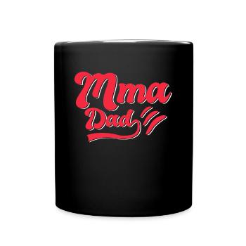 MMA Papa Geschenk - Tasse einfarbig - Schwarz - Vorne