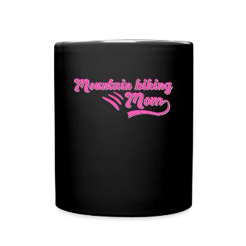 Mountain biking Mama - Tasse einfarbig - Schwarz - Vorne
