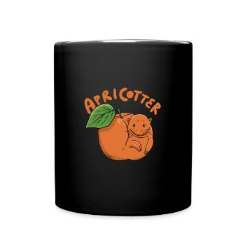 Nourriture pour animaux de compagnie Abricot fruit « abricot » Loutre - Mug uni - noir - Devant