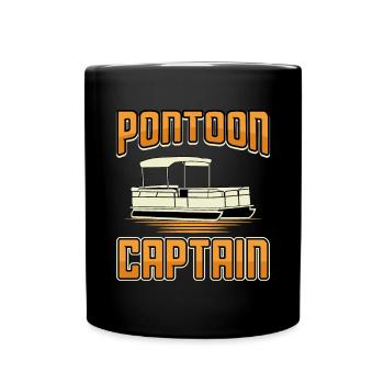 Pontoon Captain Pontoon Boat Boating Pontooning - Tasse einfarbig - Schwarz - Vorne