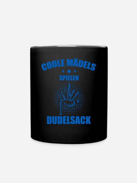 Dudelsack Dudelsackspieler Sackpfeife - Tasse einfarbig - Schwarz