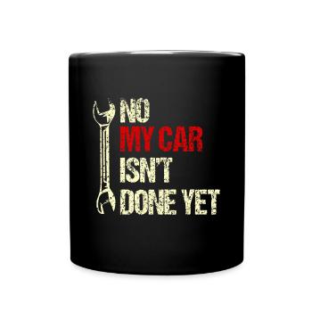 Non Ma voiture n’a pas encore fini Outils Mécanicien Plaque de cuisson de garage - Mug uni - noir - Devant