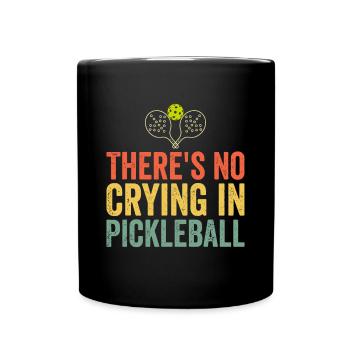 Il n’y a pas de pleurs dans Pickleballpeace love pickleba - Mug uni - noir - Devant