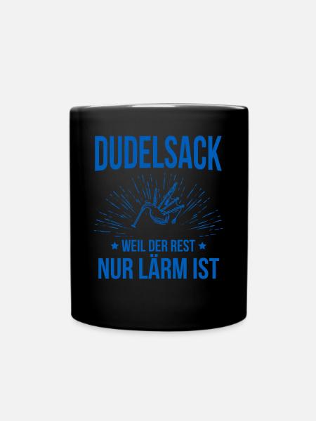 Dudelsack Dudelsackspieler Sackpfeife - Tasse einfarbig - Schwarz