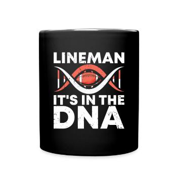 Lineman Joueur de football Offensive Défense - Mug uni - noir - Devant