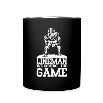 Lineman Joueur de football Offensive Défense - Mug uni - noir - Devant