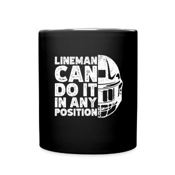 Lineman Joueur de football Offensive Défense - Mug uni - noir - Devant