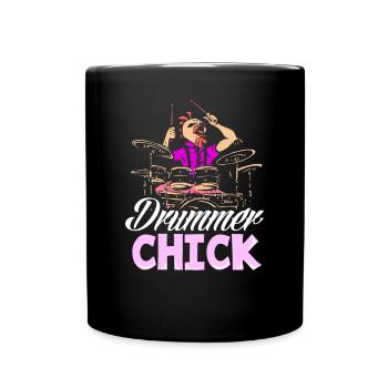 Drums Drummer Girl Gift - Mug uni - noir - Devant