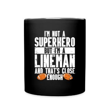 Lineman Joueur de football Offensive Défense - Mug uni - noir - Devant