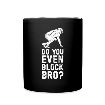 Lineman Joueur de football Offensive Défense - Mug uni - noir - Devant