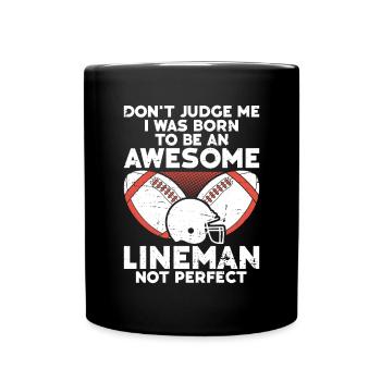 Lineman Joueur de football Offensive Défense - Mug uni - noir - Devant