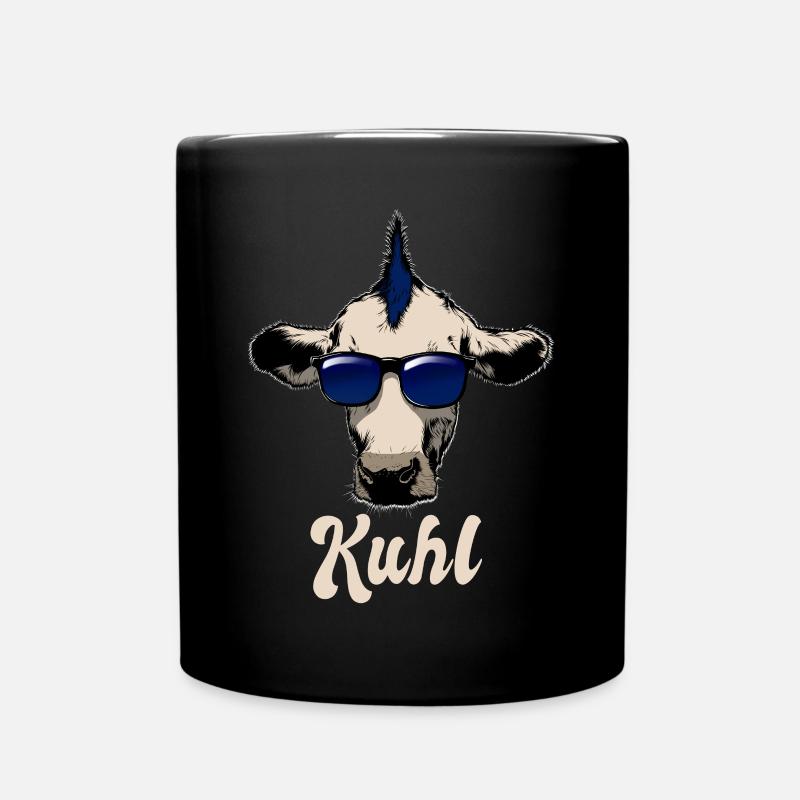 Coole Kuh - Kuhl - Sonnenbrille - Punk - Tasse einfarbig - Schwarz