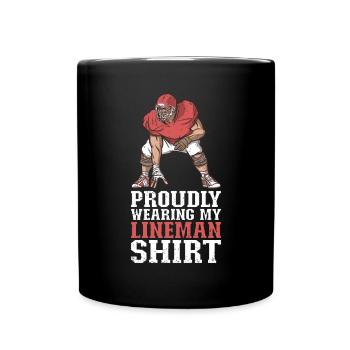 Lineman Joueur de football Offensive Défense - Mug uni - noir - Devant