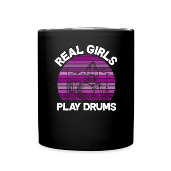 Drums Girl Drummer Gift - Mug uni - noir - Devant