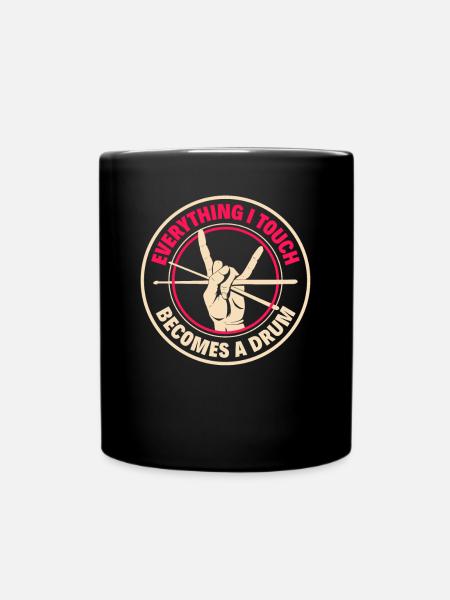 Drums Drummer Gift - Mug uni - noir