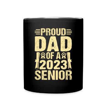 Lustige Stolzer Vater Eines Abschlussgeschenks - Tasse einfarbig - Schwarz - Vorne