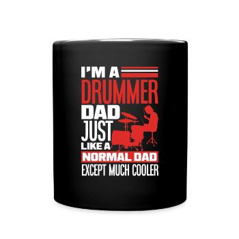 Drums Drummer Papa Gift - Full Colour Mug - black - Front
