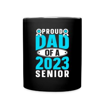 Lustige Stolzer Vater Eines Abschlussgeschenks - Tasse einfarbig - Schwarz - Vorne