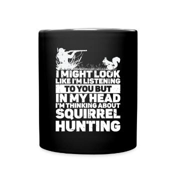 Chasse à l’écureuil - Mug uni - noir - Devant