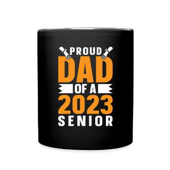 Lustige Stolzer Vater Eines Abschlussgeschenks - Tasse einfarbig - Schwarz - Vorne