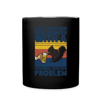 Chasse à l’écureuil - Mug uni - noir - Devant