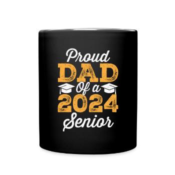 Lustige Stolzer Vater Eines Abschlussgeschenks - Tasse einfarbig - Schwarz - Vorne