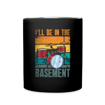 Schlagzeug Schlagzeuger Geschenk - Tasse einfarbig - Schwarz - Vorne