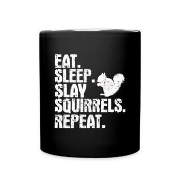 Chasse à l’écureuil - Mug uni - noir - Devant