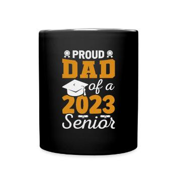 Lustige Stolzer Vater Eines Abschlussgeschenks - Tasse einfarbig - Schwarz - Vorne
