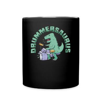 Batterie Batteur Dino Gift - Mug uni - noir - Devant