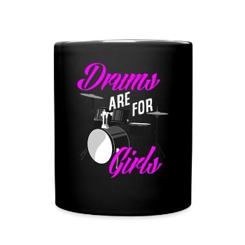 Drums Girl Drummer Gift - Mug uni - noir - Devant