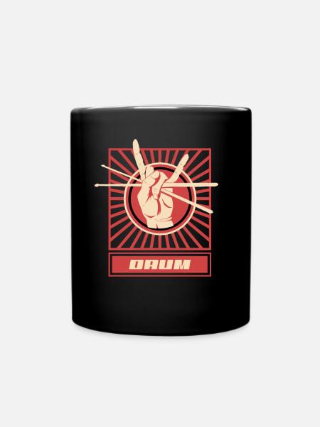 Schlagzeug Schlagzeuger Geschenk - Tasse einfarbig - Schwarz