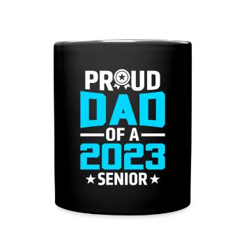 Lustige Stolzer Vater Eines Abschlussgeschenks - Tasse einfarbig - Schwarz - Vorne