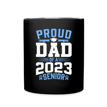 Lustige Stolzer Vater Eines Abschlussgeschenks - Tasse einfarbig - Schwarz - Vorne