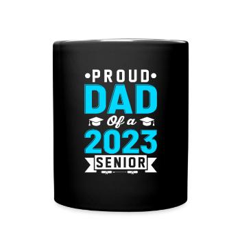 Lustige Stolzer Vater Eines Abschlussgeschenks - Tasse einfarbig - Schwarz - Vorne