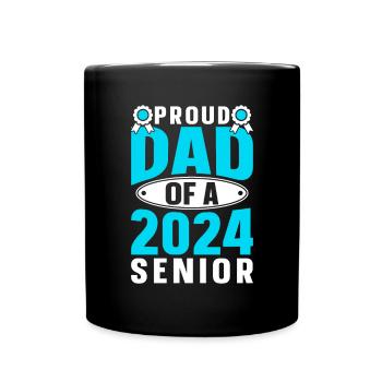Lustige Stolzer Vater Eines Abschlussgeschenks - Tasse einfarbig - Schwarz - Vorne