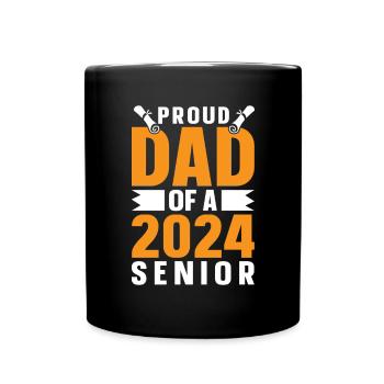 Lustige Stolzer Vater Eines Abschlussgeschenks - Tasse einfarbig - Schwarz - Vorne